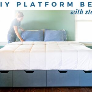 King Platform Bed Storage
